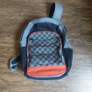 Black and Grey checkered Backpack